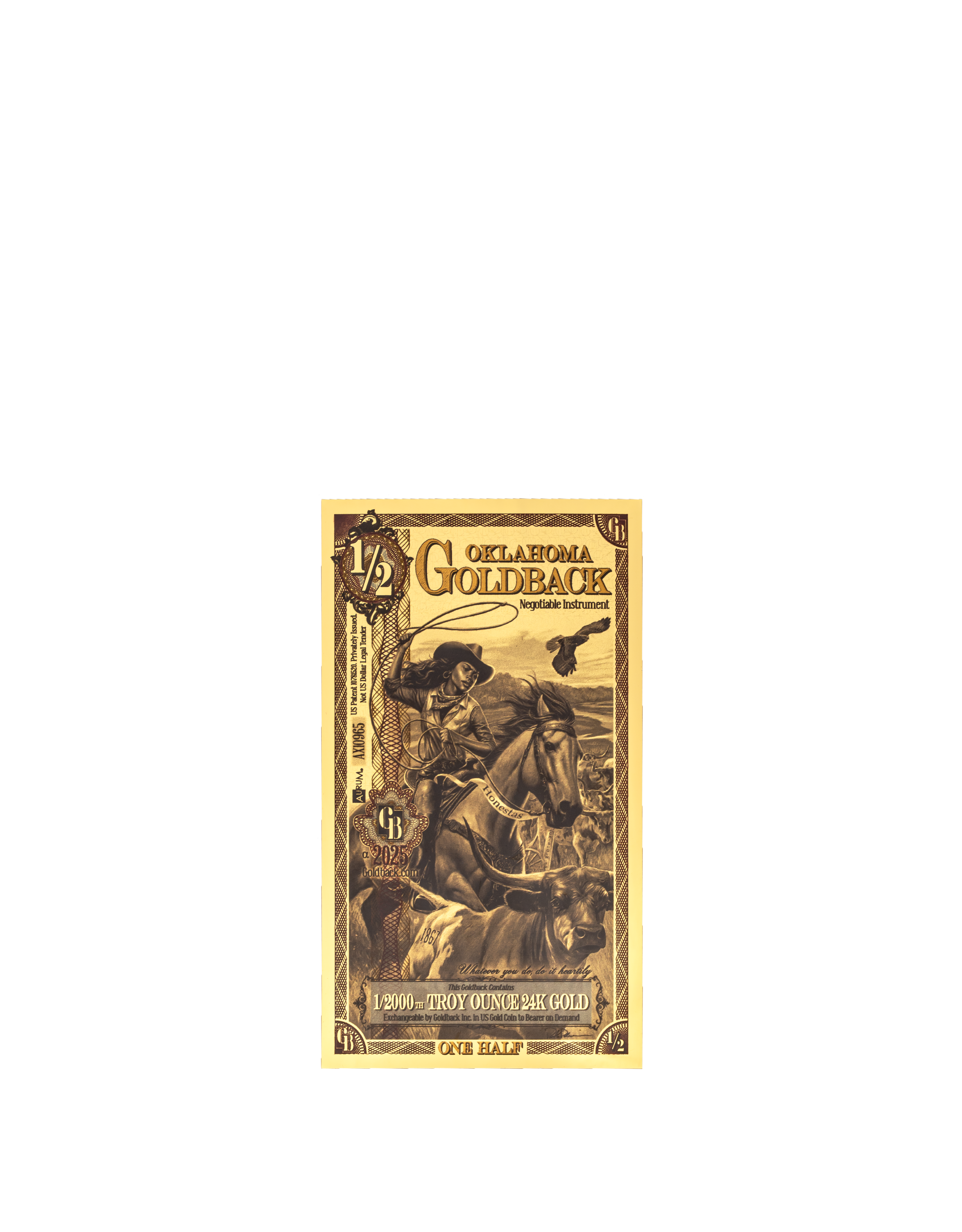 OKLAHOMA .5 GOLDBACK ALFA