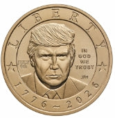 Donald J. Trump $1 Semiquincentennial "July 4th" Privy cion America 250